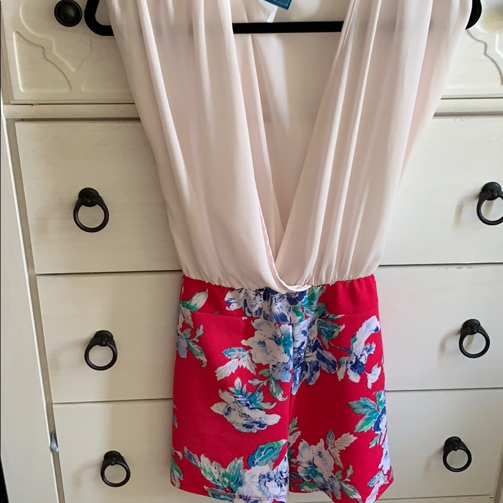 Romper sheer pink/ floral